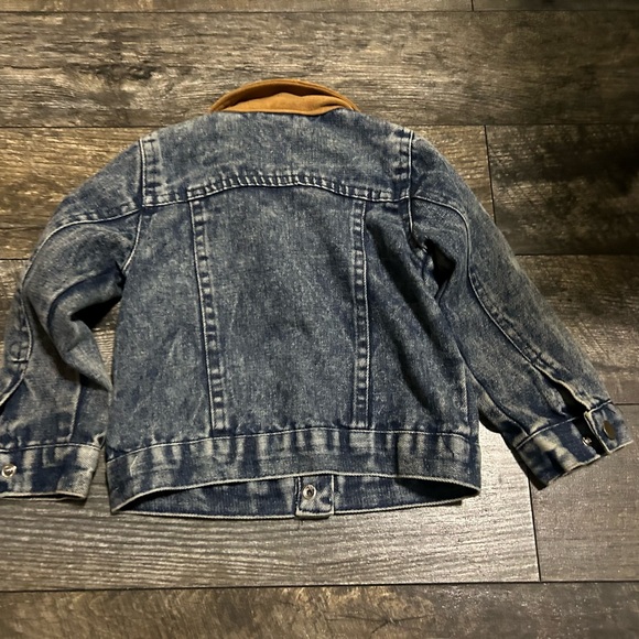 Little Lass Denim Embroidery Flower 
 Denim Jean jacket 24 month Cabochon Snap - Picture 4 of 7